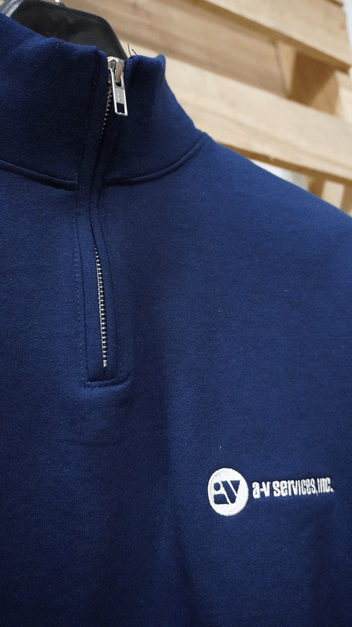 Unisex Blue Quarter Zip